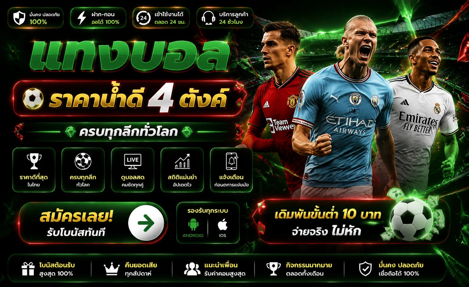 แทงบอลออนไลน์ SLAK888 พนันกีฬาครบทุกลีกทั่วโลก
